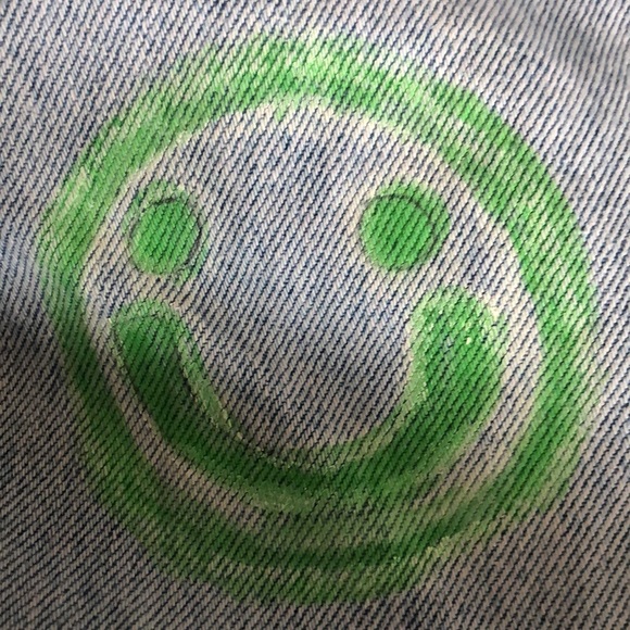 Custom painted smile jeans size 9 - Picture 10 of 10